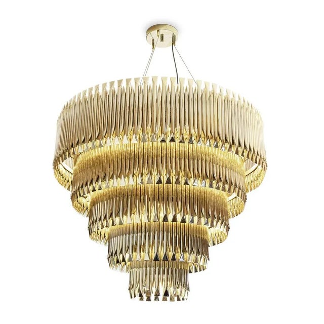 Feel the true statement of luxury with this modern ceiling lamp. Matheny is a unique chandelier, a new take on the mid-...