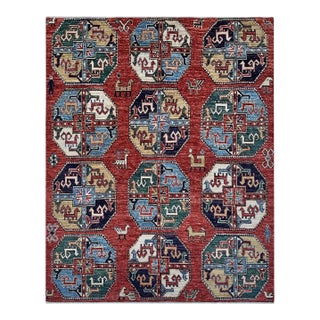 7.10x9.9 Ersari Turkmen Design Carpet For Sale