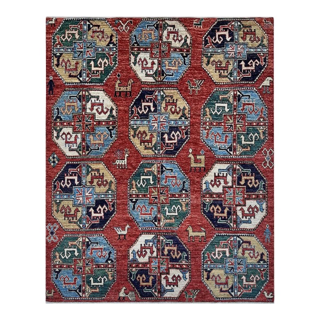 7.10x9.9 Ersari Turkmen Design Carpet For Sale