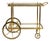 Neoclassical Brass Bar Cart with Glass Trays from Maison Jansen, 1960s For Sale