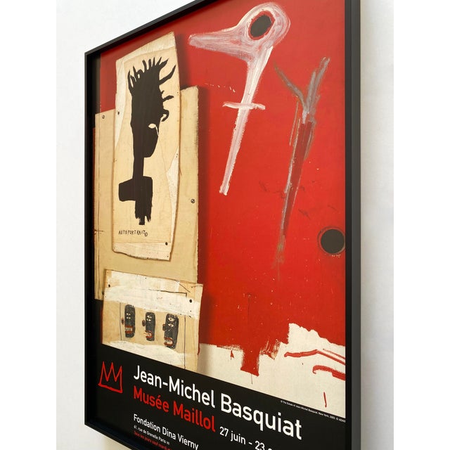 Jean Michel Basquiat Estate Vintage 2003 Framed Neo-Expressionist Paris Exhibition Poster " Dead Bird " 1985 For Sale - Image 11 of 14