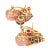 Bellarri Diamond & Multi Gems 18k Rose Gold Huggie Earrings, 2 Pieces For Sale - Image 4 of 6