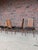 Great set of six chairs by Harvey Probber the lines on these are great and all the caning is in tacked.