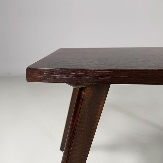 Mid-Century Modern Italian Coffe Table in Dark Wood, 1960s For Sale - Image 10 of 15