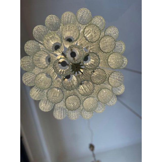 1960s Tronchi Chandelier in Murano Glass with Brass Frame by Venini, 1960s For Sale - Image 5 of 10