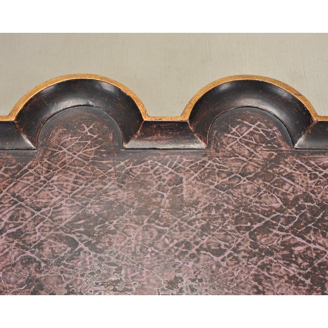 Rose Tarlow Style Chinoiserie Scalloped Lacquer Coffee Table For Sale - Image 13 of 18