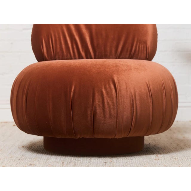 1970’s Burnt Orange Lounge Chair For Sale - Image 10 of 12