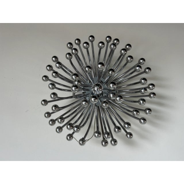 Vintage Italian Design " Pistillo " - Style Chrome Sconce Lamp For Sale - Image 4 of 13