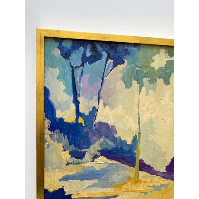 Various Artists Glenn Radtke Vintage Fauvist " California Landscape " Framed Original Mid Century Modernist Impasto Oil Painting For Sale - Image 4 of 18