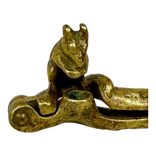 Vintage Brass Squirrel Nutcracker For Sale