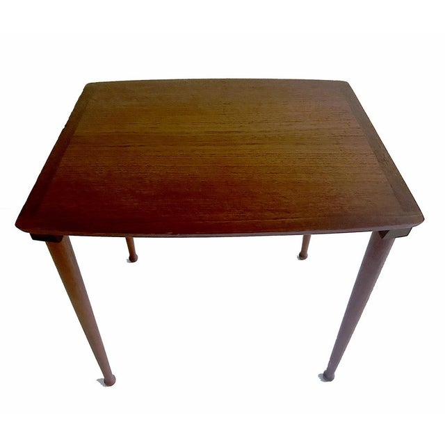 Brown Vintage Danish Nesting Tables from Moebel Intarsia, Set of 2 For Sale - Image 8 of 12