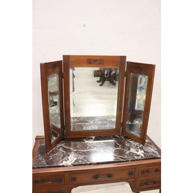 Dressing Table in Cherry with Armchair, Set of 2 For Sale - Image 6 of 12