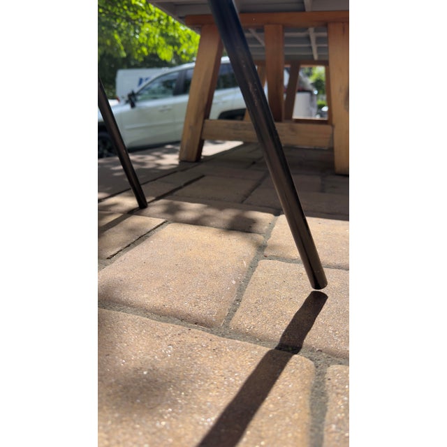 Eames Vintage Herman Miller Fiberglass Shell DSX Side Chair by Summit With Original Orange Upholstery For Sale - Image 4 of 9