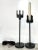 Modern Gothic Medieval Cast Iron Candle Holders - Pair of 2 For Sale - Image 13 of 13