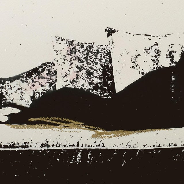 2020s Curating Myself- Humorous Woman Lounging With Text- Embellished Giclee Print For Sale - Image 5 of 5