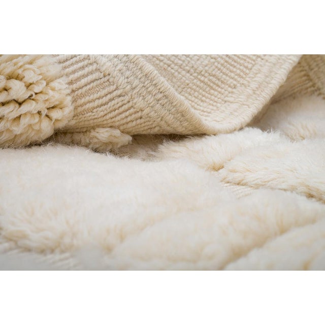 Contemporary Raised Organic Embossed Hand-Knotted Wool Rug | 11'2" X 6'11" | One of a Kind For Sale - Image 3 of 10