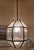 Antique Vienna Secession Pendant Lantern with Beveled Glass attributed to Adolf Loos, Vienna, 1900s For Sale - Image 4 of 9