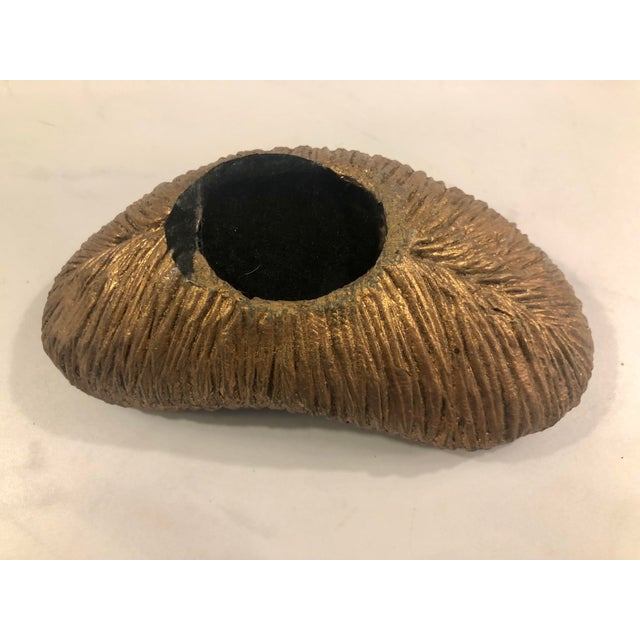 Gold 1950s Gold Brutalist Style Decorative Bowl For Sale - Image 8 of 8
