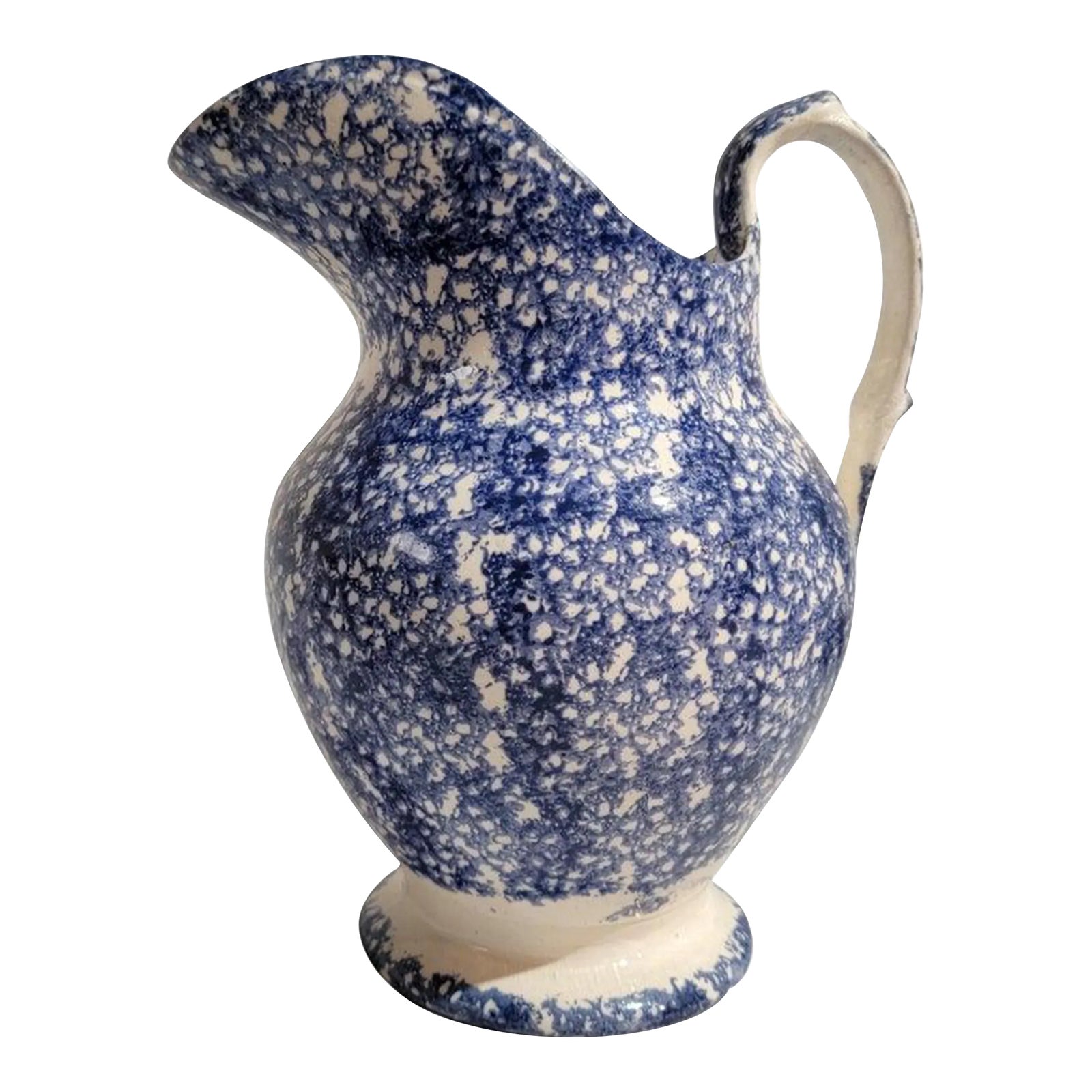 19Thc Sponge /Spatter Ware Water Pitcher | Chairish