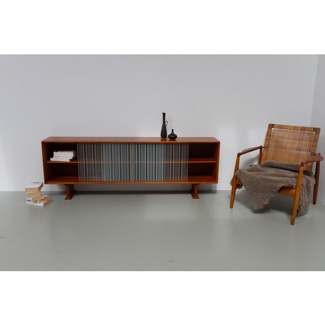 Danish Modern Low Teak Sideboard with Etched Glass Doors from Skovby, 1960s For Sale - Image 13 of 18