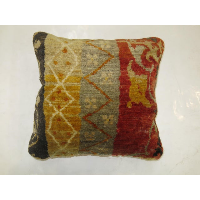 Turkish Rug Pillow with Multiple Borders For Sale - Image 4 of 5