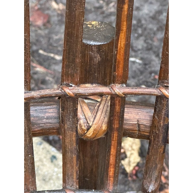 Franco Albini Style Rattan 1960s Fishing Basket Table For Sale - Image 9 of 12