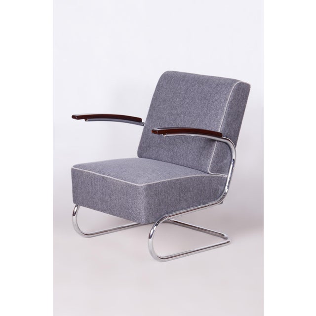 Gray Bauhaus Lounge Chair from Mücke Melder, 1930s For Sale - Image 8 of 8