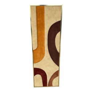 Mid Century Geometric Suede 3d Art