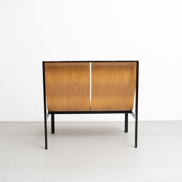 Wood and Metal Bench in the Style of Oscar Tusquets For Sale - Image 6 of 18