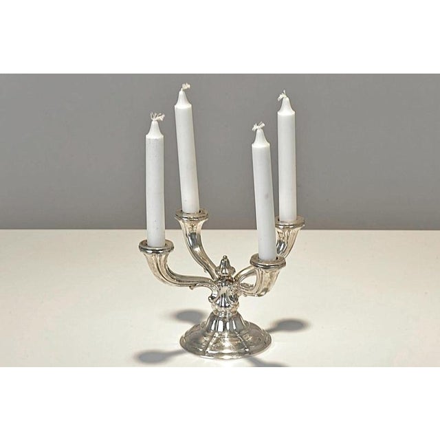 Silver 4-Armed Chandelier, Germany, 1935 For Sale - Image 4 of 11