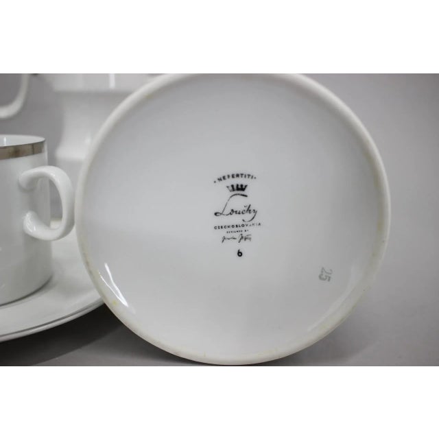 Nefertiti Porcelain Tea Set by Jaroslav Jezek, Czechoslovakia, 1964, Set of 9 For Sale - Image 11 of 12