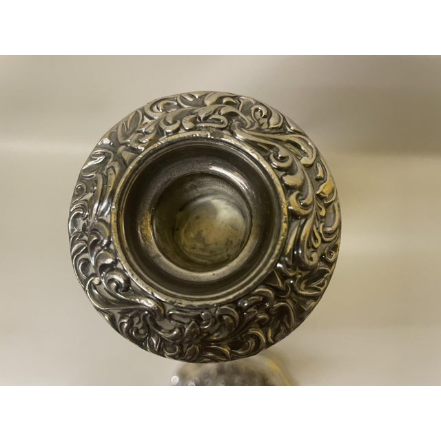 Silver Vintage Gorham Baroque Revival Silver-Plated Candlesticks - A Pair For Sale - Image 8 of 14