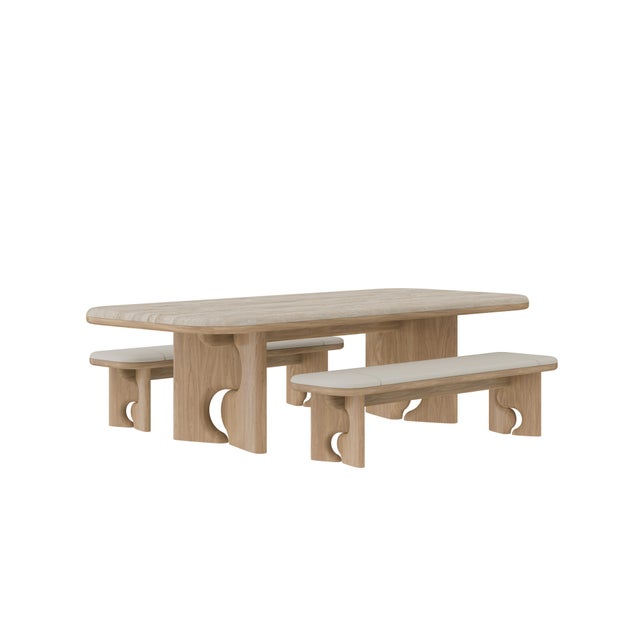 Textile Portman Dining Set by Wood Tailors, Set of 3 For Sale - Image 7 of 11