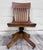 Antique Arts & Crafts Mission Style Quarter Sawn Tiger Oak Swivel Desk Chair For Sale - Image 4 of 8