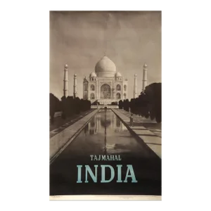 1957 Indian Ministry of Information and Broadcast Travel Poster - Tajmahal: India