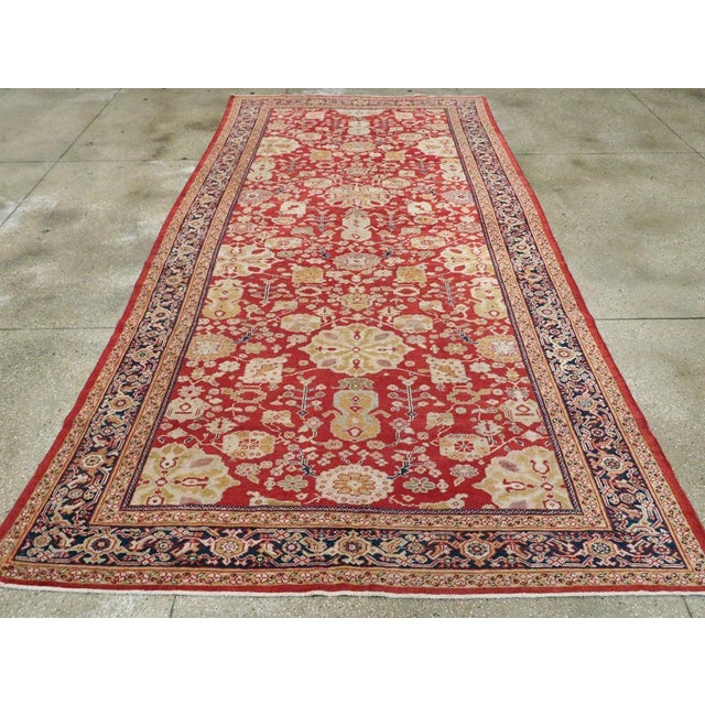 Early 20th Century Early 20th Century Handmade Persian Sultanabad Long and Narrow Gallery Carpet For Sale - Image 5 of 10