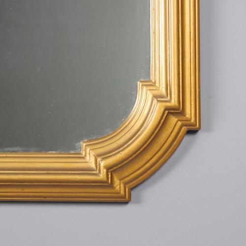 Mirror with Golden Wooden Frame For Sale - Image 6 of 10