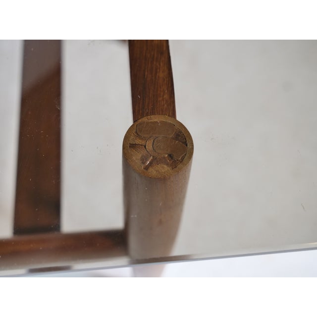 Mid-Century Teak Coffee Table with Smoked Glass Top from Möbel Mann, 1960s For Sale - Image 14 of 17