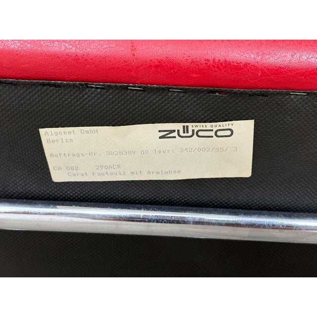 Red Carat Lounge Chair in Red Leather from Züco For Sale - Image 8 of 11