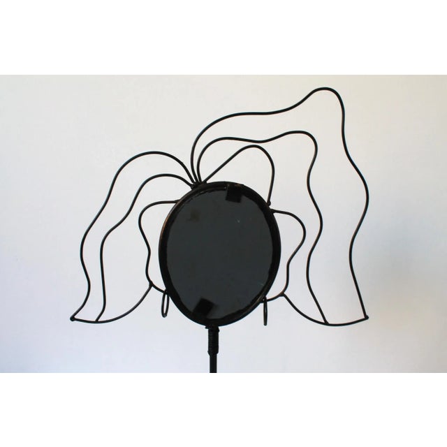Mid 20th Century Vintage Whimsical Wrought Iron Silhouette Vanity Mirror For Sale - Image 5 of 10