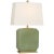 Thomas O'Brien by Visual Comfort Signature Monique 20" Table Lamp in Silk Green with Linen Shade For Sale