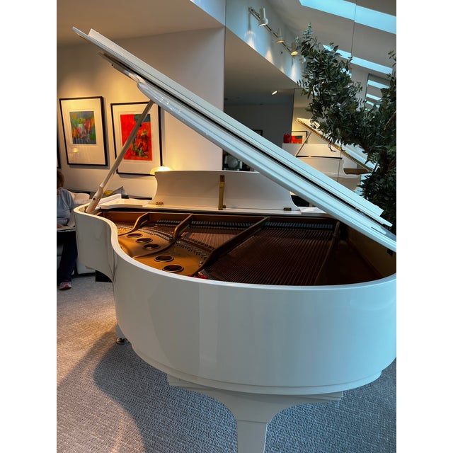 Mid-Century Modern Steinway & Sons Model S Grand Piano With Player Capability and Piano Bench For Sale - Image 3 of 16