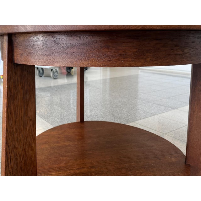 Brown 1920s Dutch Art Deco Tiered White Oak Side Table For Sale - Image 8 of 13