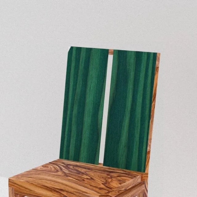 Contemporary Stripe Chair by Derya Arpac, Set of 4 For Sale - Image 3 of 7