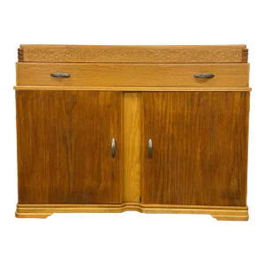 Vintage Valley Furniture Company Blonde Art Deco Style Sideboard Server Buffet