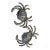 Silver Crab Salt and Pepper Shakers - Set of 2 For Sale