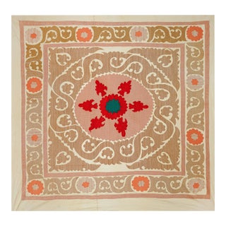 Suzani Wall Decor - Tribal Tapestry 4'4'' X 4'5'' For Sale