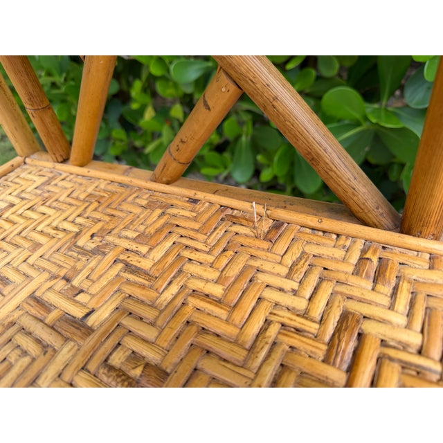 Vintage Fretwork Bamboo & Rattan Étagère For Sale - Image 11 of 12