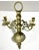 Vintage Hollywood Regency Brass Double-Arm Candelabra Wall Sconces – Ornate Brass Candle Holders (Pair) For Sale In Louisville - Image 6 of 9