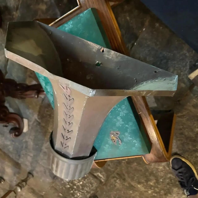 Metal 1930s Art Deco Copper Italian Theater Wall Sconces For Sale - Image 7 of 12